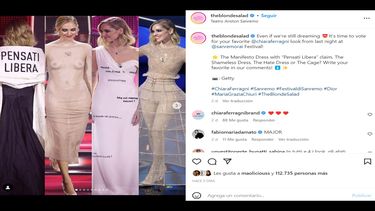 Los trajes que ha usado la empresaria e influencer Chiara Ferragni en el festival de música San Remo 2023.