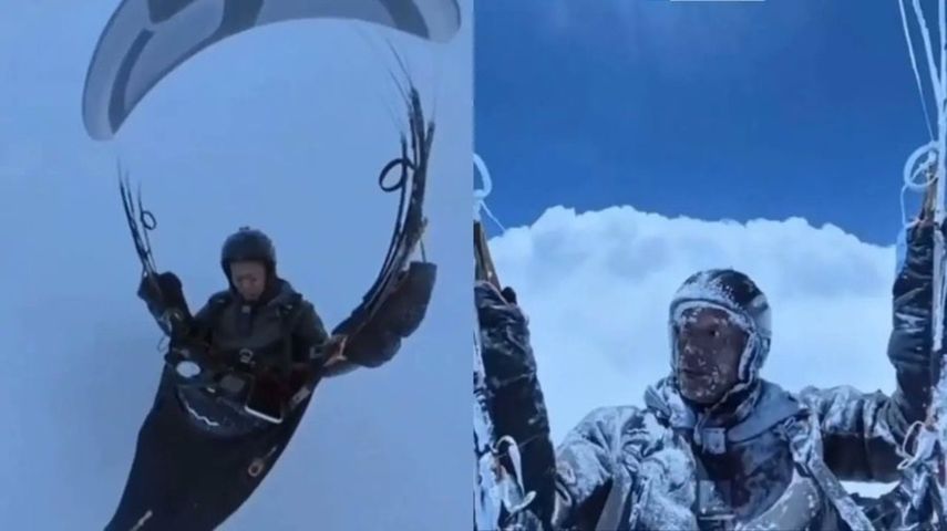 Sale a volar en parapente, una corriente lo eleva a 8.600 metros, sobrevive al frío extremo y acaba sancionado&nbsp;