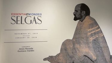 Imagen del cartel principal que anuncia la muestra del artista Jesús Selga.