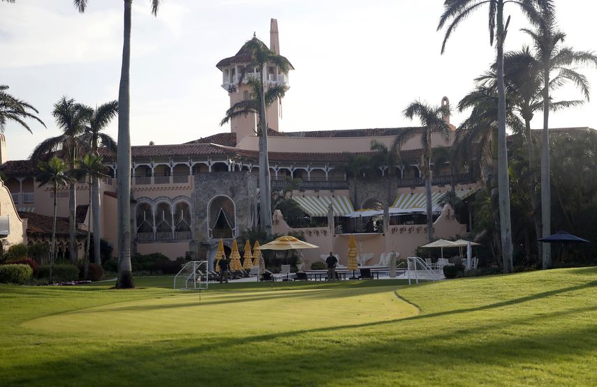 En esta foto del 24 de noviembre del 2017 se ve el resort Mar-a-Lago del presidente estadounidense Donald Trump en Palm Beach, Florida.