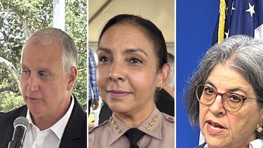 Mario Díaz-Balart Daniella, congresista federal,&nbsp; Levine Cava, alcaldesa de Miami-Dade y Rosie Cordero Stutz, sheriff del condado.&nbsp;