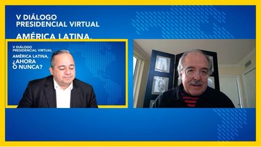 El secretario general del Grupo IDEA, Asdrúbal Aguiar, habla sobre el V Diálogo Presidencial.