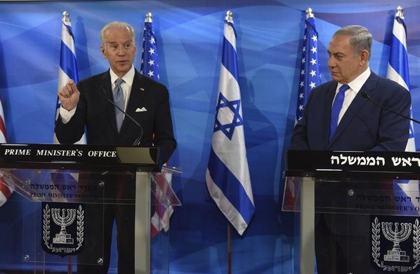 Benjamín Netanyahu y el vicepresidente de EEUU ofrecen una rueda de prensa conjunta en la sede de la jefatura del Gobierno en Jerusalén (EFE)