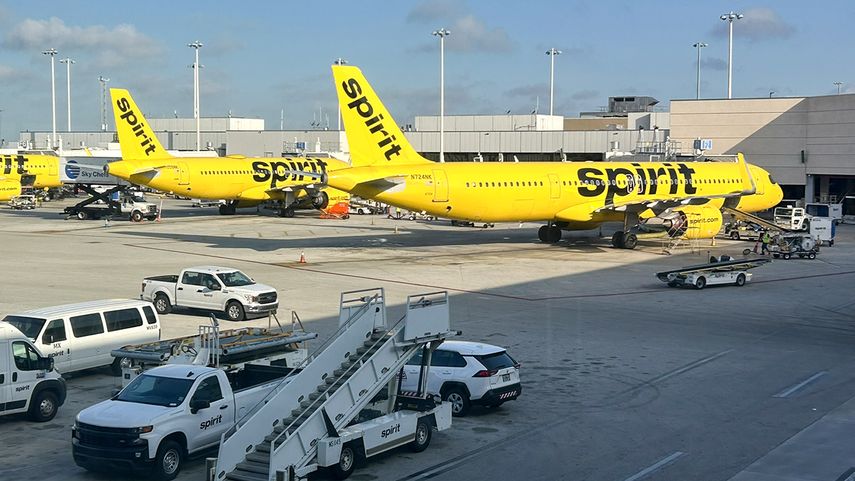 Vista parcial del aeropuerto de Fort Lauderdale, donde la aerolínea Spirit Airlines ofrecía su mayor servicio.