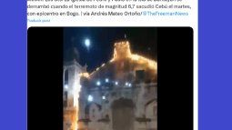 Imágenes trasnmitidas en las redes sociales del sismo de 7.0 registrado en Filipinas este martes 30 de septiembre.&nbsp;