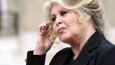 La actriz francesa y activista por los derechos de los animales Brigitte Bardot abandona el Palacio del Elíseo en París después de una reunión con el presidente francés Nicolas Sarkozy, el 27 de septiembre de 2007.