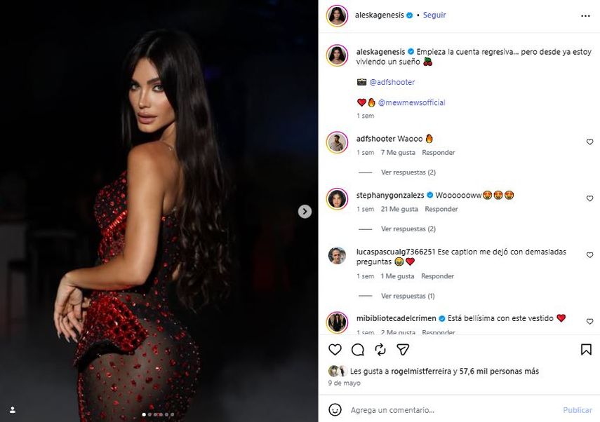 La modelo venezolana Aleska Génesis.&nbsp;