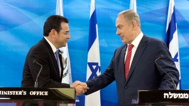 El presidente de Guatemala, Jimmy Morales, saludo al primer ministro israelí.