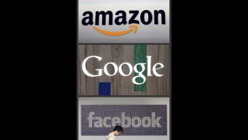 Logos de Amazon, Google y Facebook, tres de las grandes empresas tecnológicas que están siendo investigadas por la unidad antimonopólica del Departamento de Justicia de EEUU. Logos de Amazon, Google y Facebook, tres de las grandes empresas tecnológicas que están siendo investigadas por la unidad antimonopólica del Departamento de Justicia de EEUU.