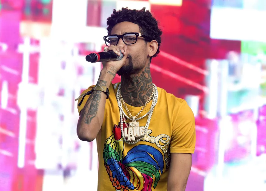 El rapero de Filadelfia PnB Rock se presenta en el Festival de Música Firefly 2018 en Dover, Delaware, el 16 de junio de 2018.&nbsp;