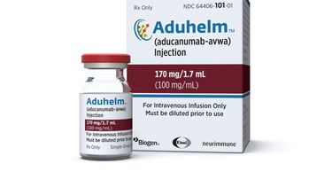 El medicamento aprobado por Estados Unidos para el mal de Alzheimer, Aduhelm.