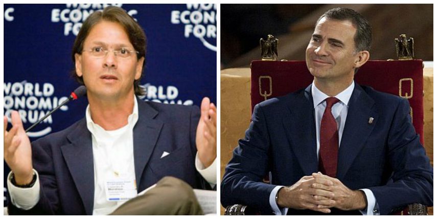 El magnate venezolano Lorenzo Mendoza y el rey Felipe de España (Composición/DLA)