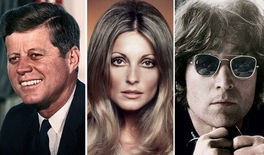 John F. Kennedy, Sharon Tate y John Lennon. (CORTESÍA)