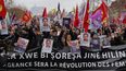La marcha en contra del atentado contra la comunidad kurda en París, el 24 de diciembre de 2022.