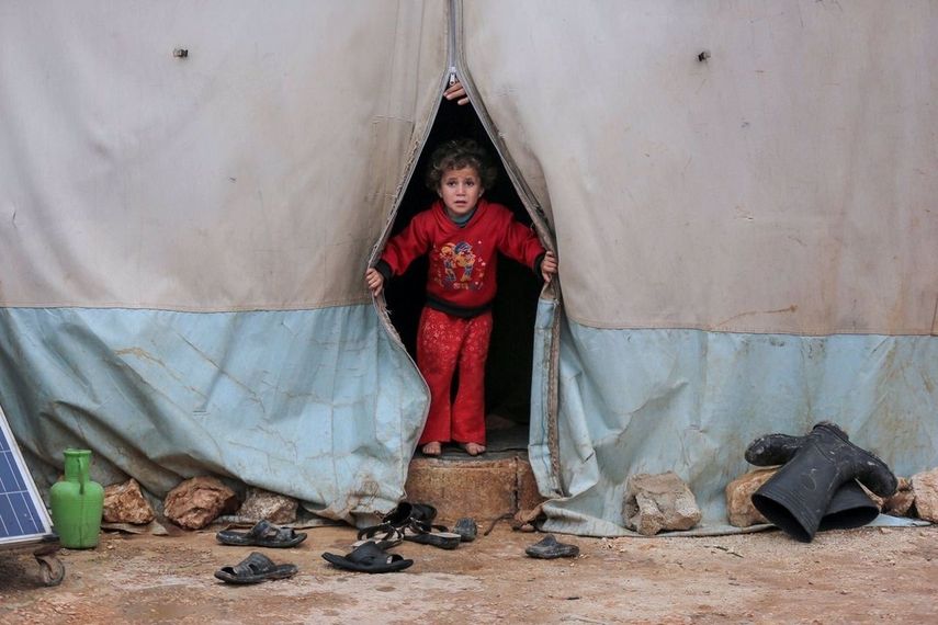 Niño en campamento de refugiados en Siria&nbsp;