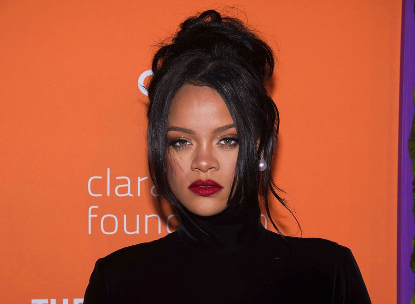Rihanna en la 5ta gala benéfica anual Diamond Ball, en Nueva York.