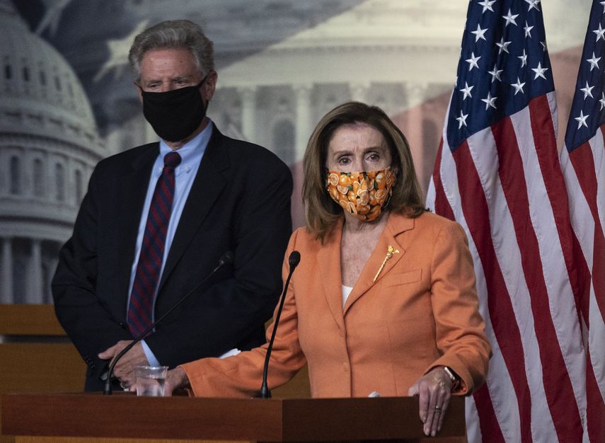 La presidenta de la C&aacute;mara de Representantes, Nancy Pelosi, en el Capitolio.
