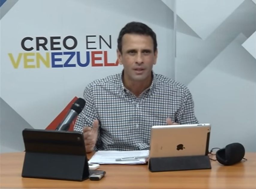 Capriles dijo que ninguna maniobra, ninguna persona, institución, está por encima de la CRBV y el mandato del Pueblo (CAPTURA DE VIDEO)