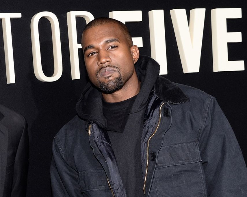 Kanye West durante el estreno de la cinta Top Five en Nueva York. (AP). 