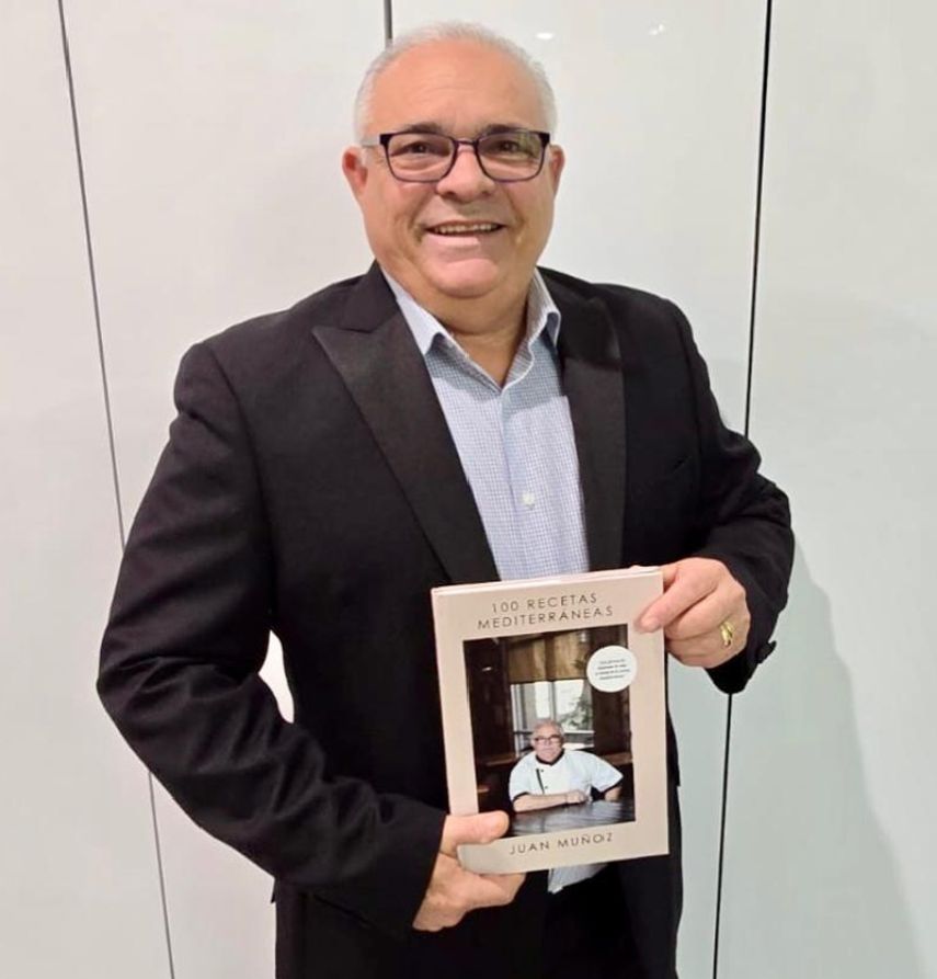 El chef internacional Juan Muñoz da un giro audaz a su carrera con su nuevo libro, 100 Recetas para una Vida Mediterránea
