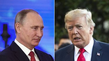 Vladimir Putin (izq.), presidente ruso, y Donald Trump (der.), presidente de los EEUU.