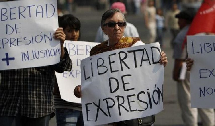 Marcha por la libertad de expresión en la ciudad de México. (Archivo - AP)