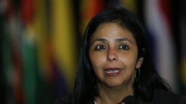 Delcy Rodríguez asegura que a la esposa de Leopoldo López si alguien la quiere matar es la misma oposición (ARCHIVO)