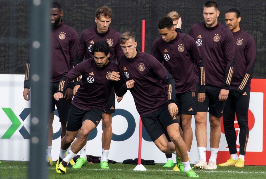 La selección de Alemania durante los entrenamientos de cara a la Liga de Naciones, el evento europeo antes del Mundial de Catar 2022
