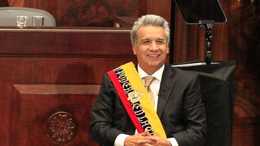 El socialista Lenín&nbsp;Moreno es visto este miércoles 24 de mayo de 2017, durante el acto de toma de posesión como presidente constitucional de la República de Ecuador.&nbsp;