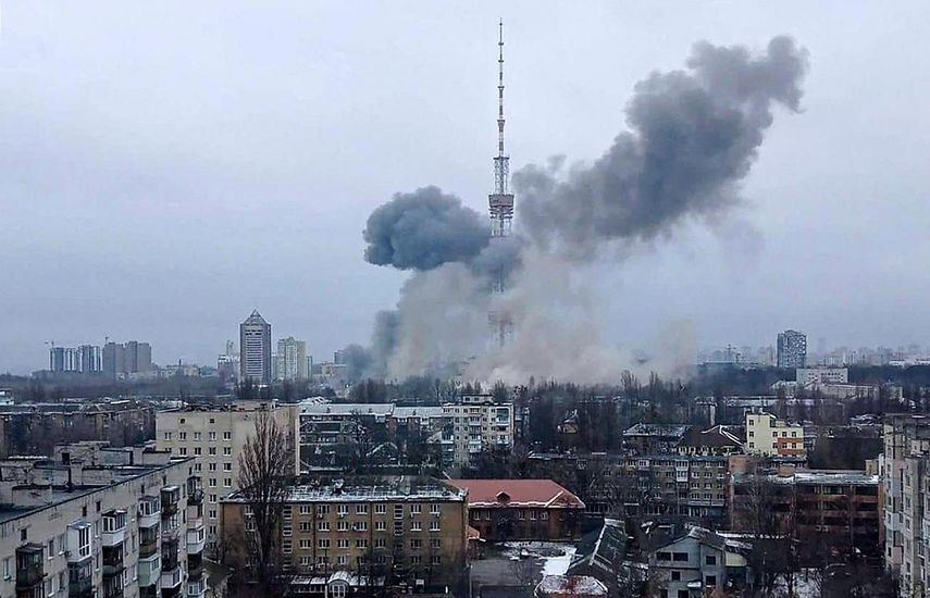 Ataque a la torre de televisión y comunicaciones de Kiev, Ucrania.