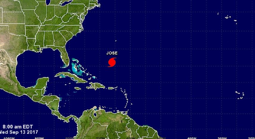 Perspectiva &nbsp;sobre las condiciones del tiempo tropical emitida por el Centro Nacional de Huracanes Miami.