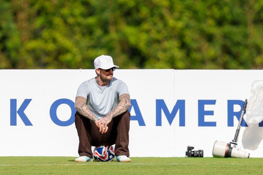 El copropietario del Inter Miami, David Beckham, durante un entrenamiento del equipo antes del Mundial de Clubes, el 13 de junio de 2025.