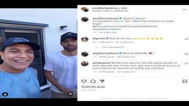 El actor puertorriqueño Osvaldo Ríos y el bailarín español Toni Costa.