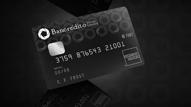 Tarjeta de crédito Black American Express, de Bancrédito.