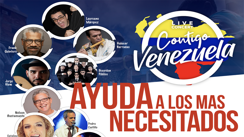 Contigo Venezuela reúne a más de 30 artistas para apoyar a&nbsp;los venezolanos más necesitados.&nbsp;
