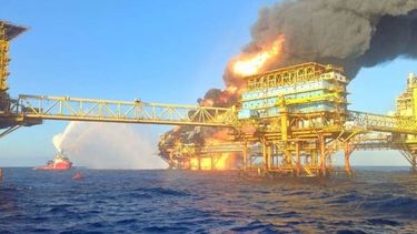 Plataforma de producción de gas en el Golfo de México