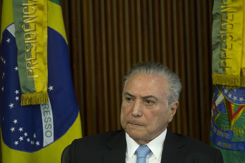 Michel Temer, presidente de Brasil.