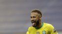 Neymar, de la selección de Brasil, festeja luego de anotar el segundo tanto ante Venezuela en el partido inaugural de la Copa América, el domingo 13 de junio de 2021, en Brasilia. Neymar, de la selección de Brasil, festeja luego de anotar el segundo tanto ante Venezuela en el partido inaugural de la Copa América, el domingo 13 de junio de 2021, en Brasilia.