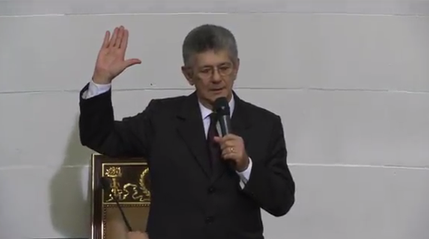 El presidente de la Asamblea Nacional, Henry Ramos Allup, dirigente opositor. (CORTESíA) 