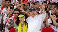 Daniel Ortega y Rosario Murillo durante un evento político en Nicaragua, en el que conmemoran un aniversario de la llamada revolución sandinista, en julio de 2019.