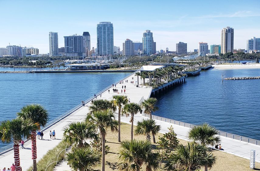 Vista parcial de St. Petersburg, al sur de Tampa, en Florida.