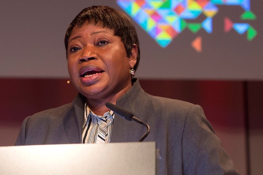 Imagen de archivo que muestra a la fiscal jefe de la&nbsp;Corte&nbsp;Penal&nbsp;Internacional (CPI), Fatou Bensouda, mientras ofrece un discurso en la reunión anual de la División de Seguridad del Departamento Federal de Asuntos Exteriores, en Berna (Suiza).