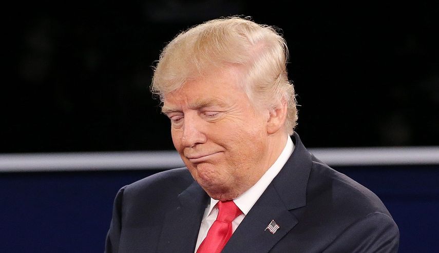 El candidato republicano a la Casa Blanca, Donald Trump, durante el segundo debate presidencial celebrado en St. Louis, Missouri.