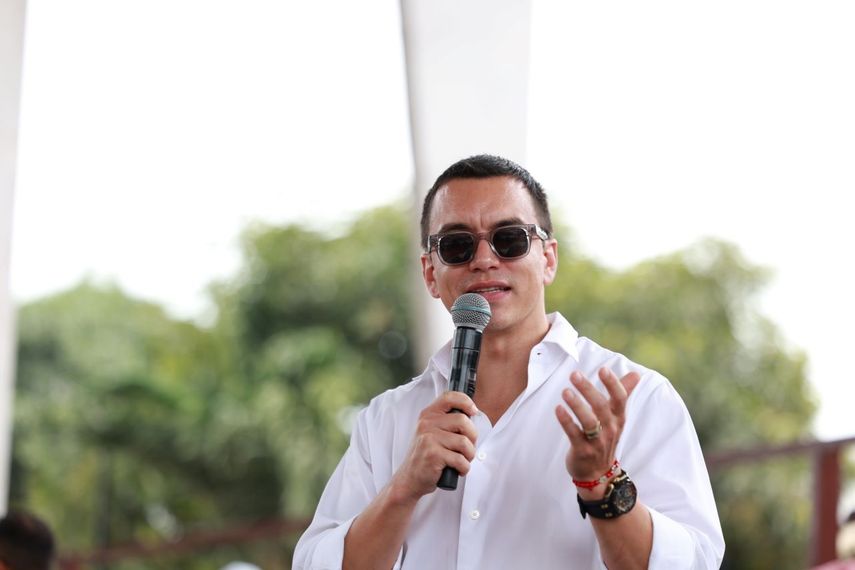 El presidente de Ecuador, Daniel Noboa, asiste a un acto público en Daule, Guayas. &nbsp;