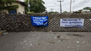 Barricada en una calle de Masaya.