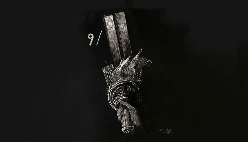 Tributo al 9/11, del pintor Fredy Villamil.