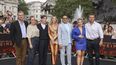 El director Christopher Nolan, la productora Emma Thomas, y el elenco integrado por Cillian Murphy, Emily Blunt, Robert Downey Jr., Florence Pugh y Matt Damon, posan en la sesión fotográfica de la película Oppenheimer el miércoles 12 de julio de 2023 en Londres.&nbsp;