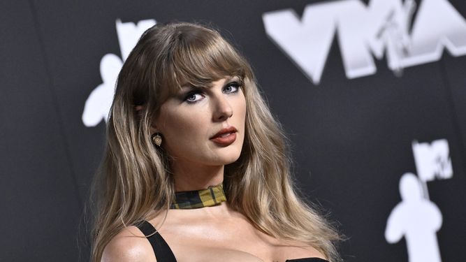 Taylor Swift llega a los Premios MTV a los Videos Musicales el miércoles 11 de septiembre de 2024 en el UBS Arena de Elmont, Nueva York.&nbsp;