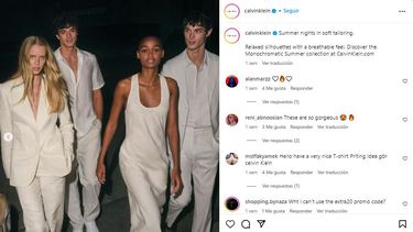 Modelos posan para una campaña de la marca Calvin Klein.&nbsp;