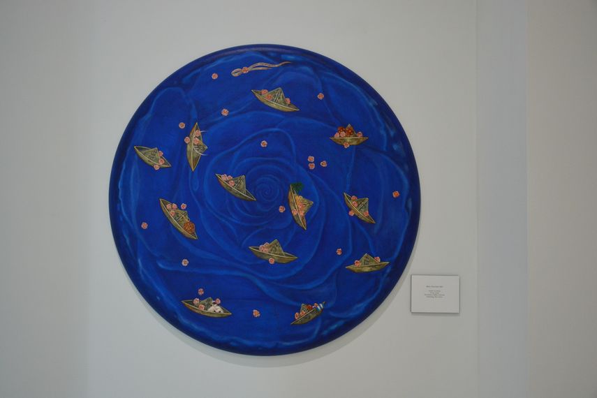 Mare Nostrum 2004,&nbsp;Acrylic on canvas 36 ins. round.&nbsp;The Gustavo Valdes Collection,&nbsp;Guttenberg, New Jersey.